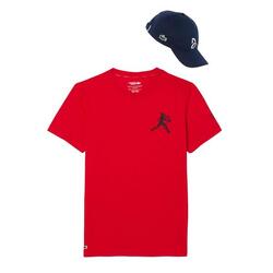 Tee-shirt Et Casquette Lacoste Djokovic Fan Pack Th1044