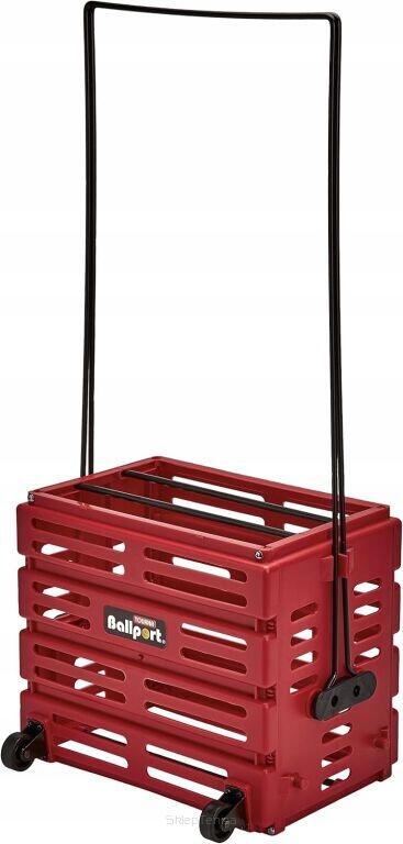 Koszyk na piłki z kółeczkami Tourna Ballport 80B Deluxe czerwony 2/2