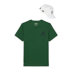 Tee-shirt Et Casquette Lacoste Djokovic Fan Pack Th1044