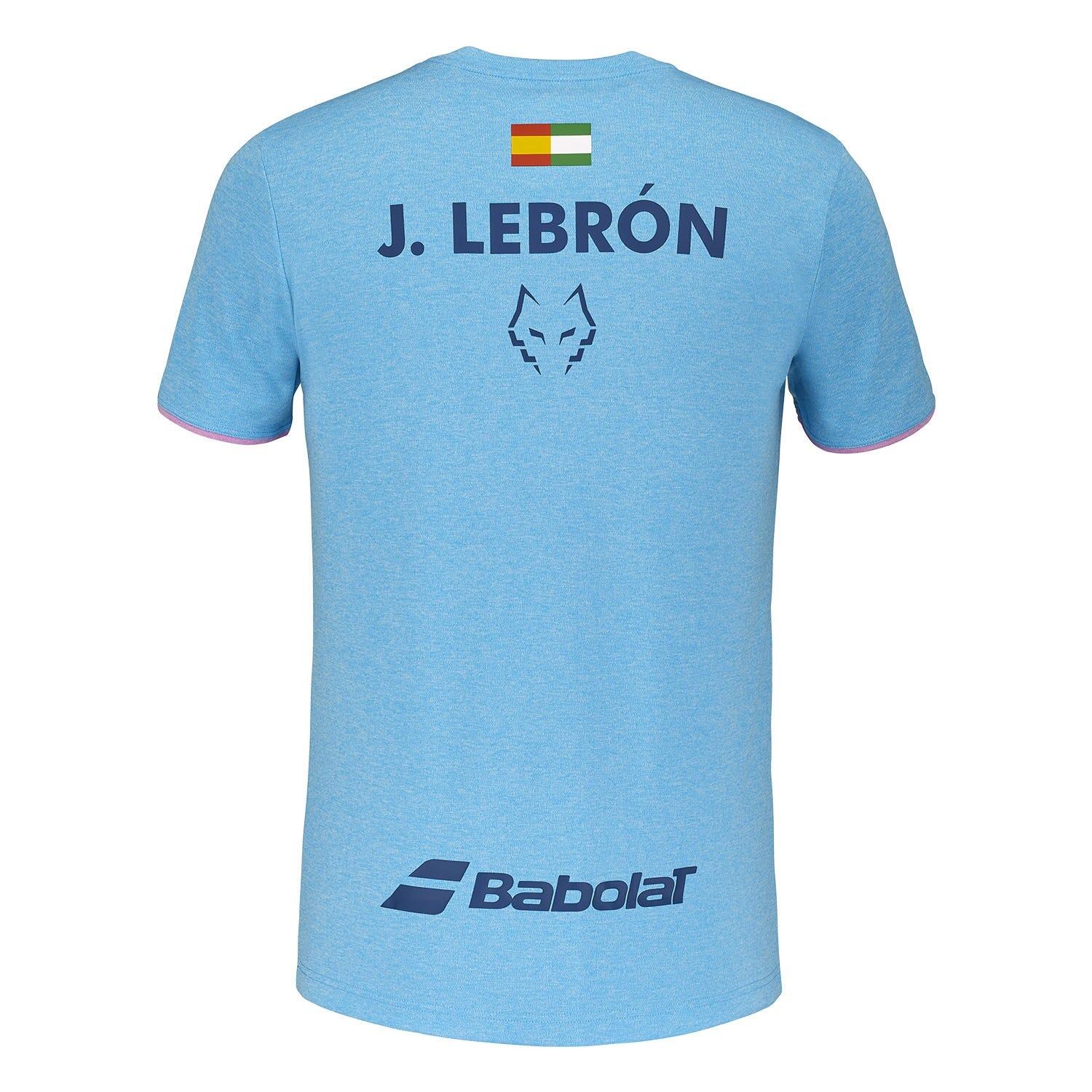 Camiseta Babolat Juan Lebron Azul Rosa 3/3