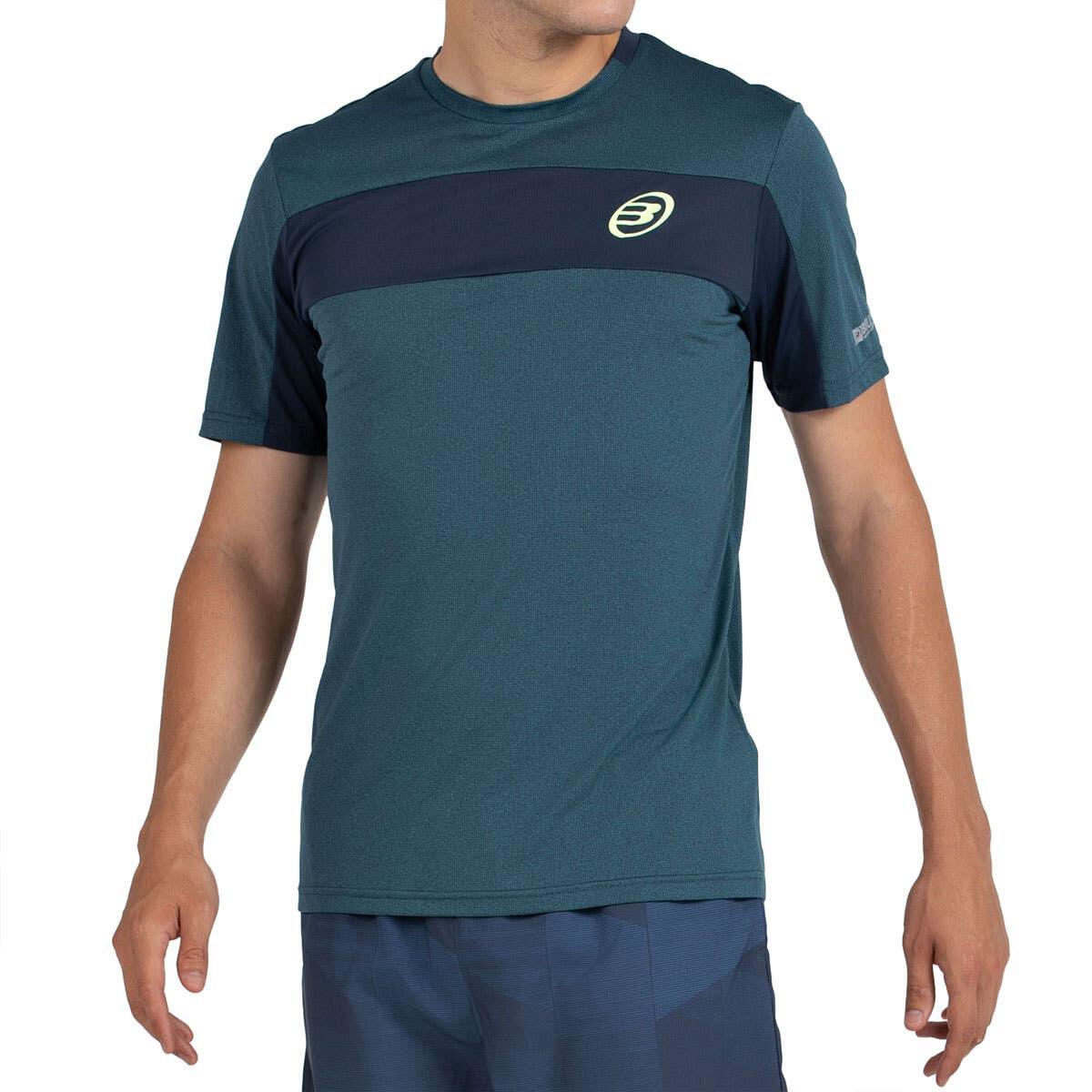 Camiseta Bullpadel Libio Verde Escuro Vigore 3/4