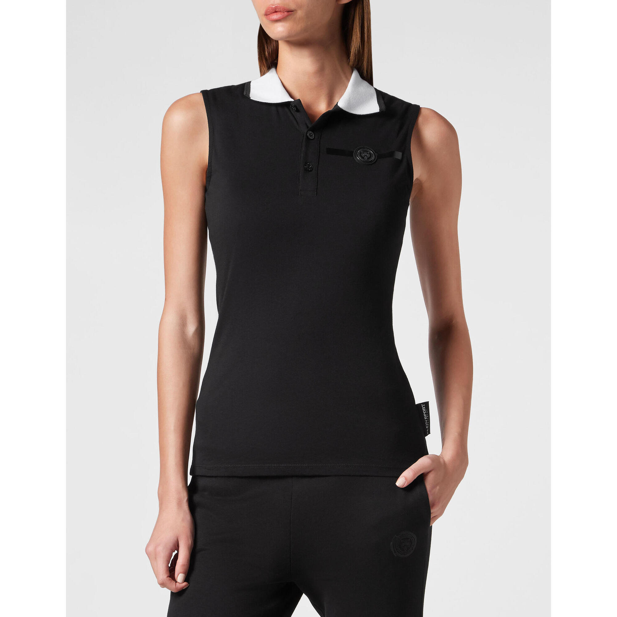 Plein Sport - Polo Shirt Ss Basic - Chemise Manches Courtes - Noir - Decathlon