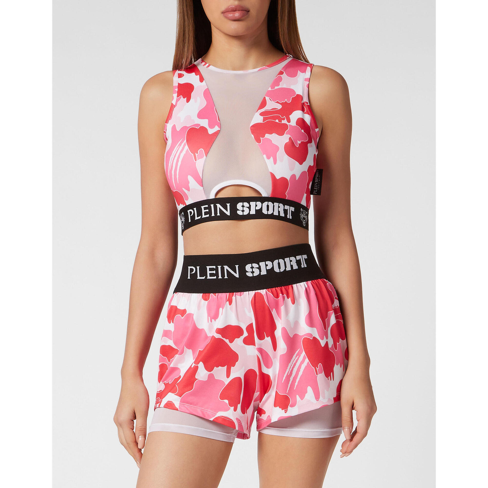 Plein Sport - Haut De Sport Camouflage - Brassière - Rose - Decathlon