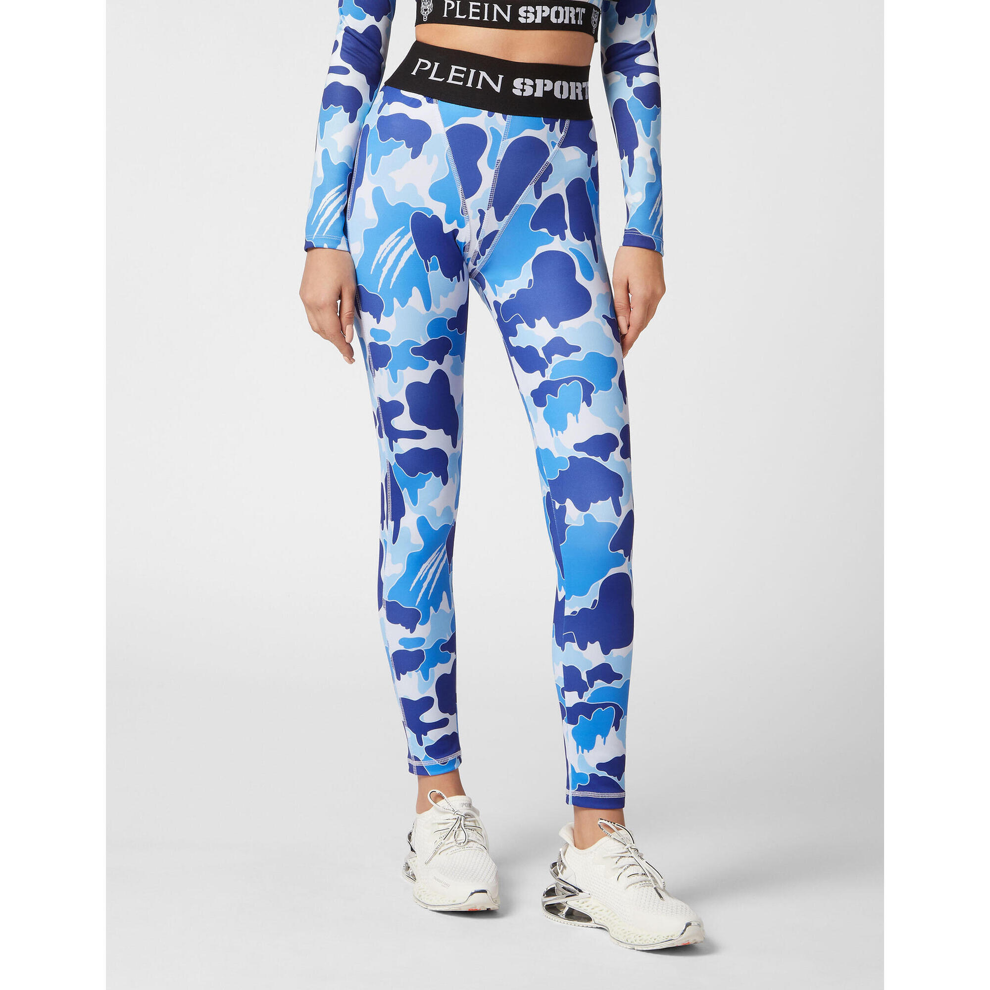 Plein Sport - Leggings De Sport Camouflage - Legging - Bleu - Decathlon