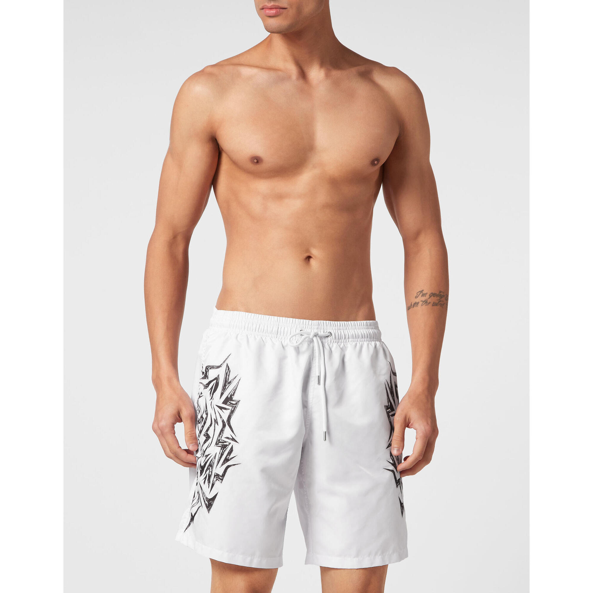 Plein Sport - Maillot De Bain Tiger - Caleçon - Blanc - 48 Xl - Decathlon
