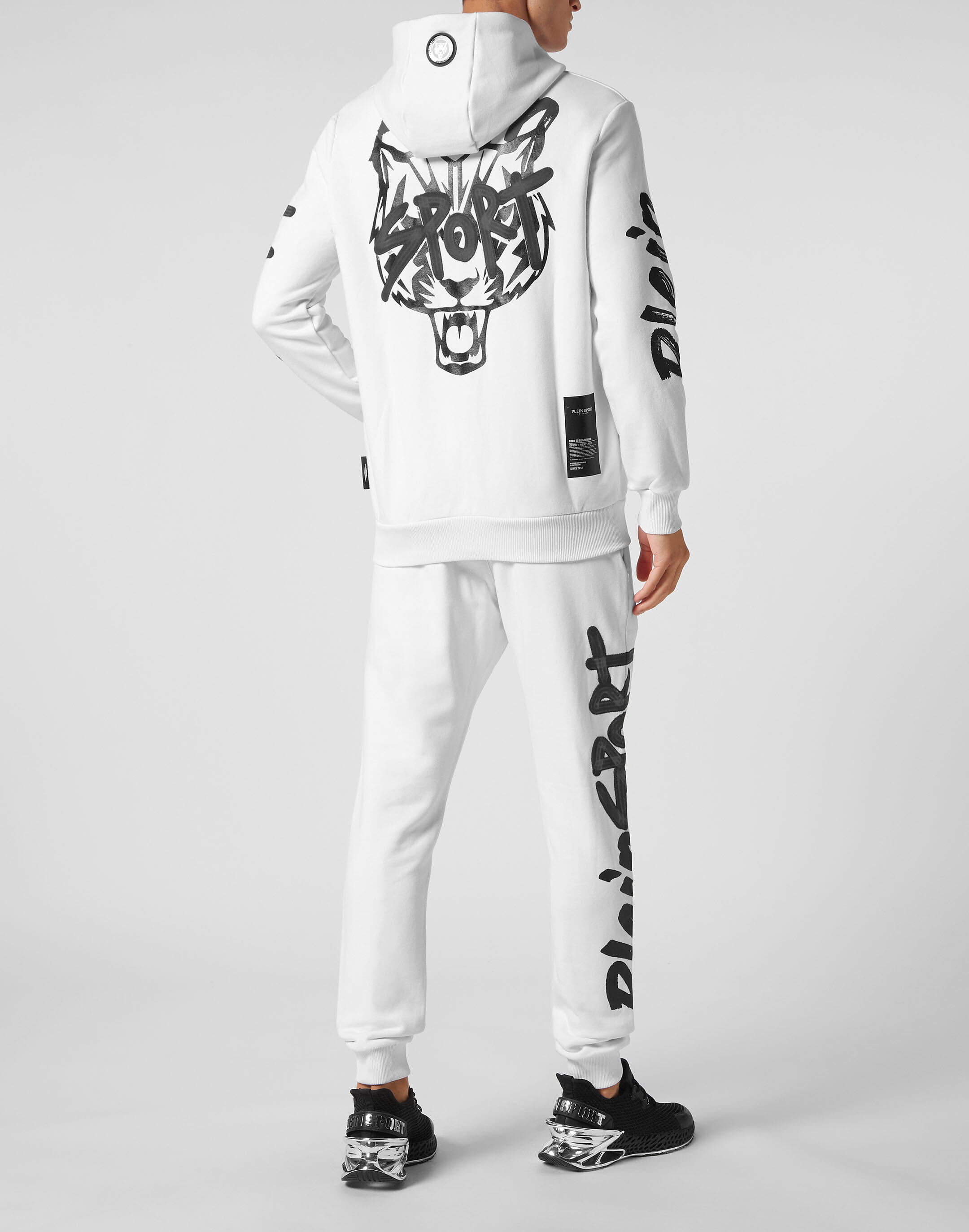 Survêtement Homme Sport Avec Motif Tigre/Loup - Sweat à Capuche + Pantalon Jogging - Style Décontracté