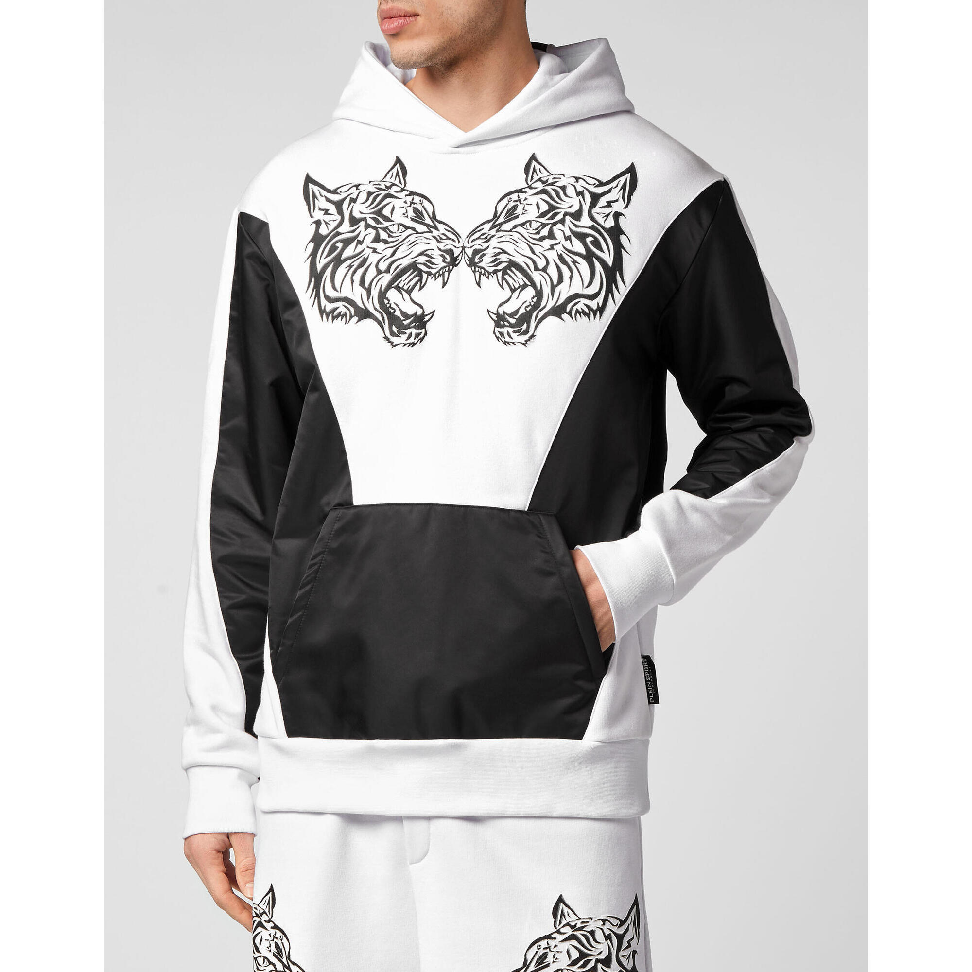 Plein Sport - Sweat À Capuche Tiger - Sweat-shirt - Blanc - Decathlon