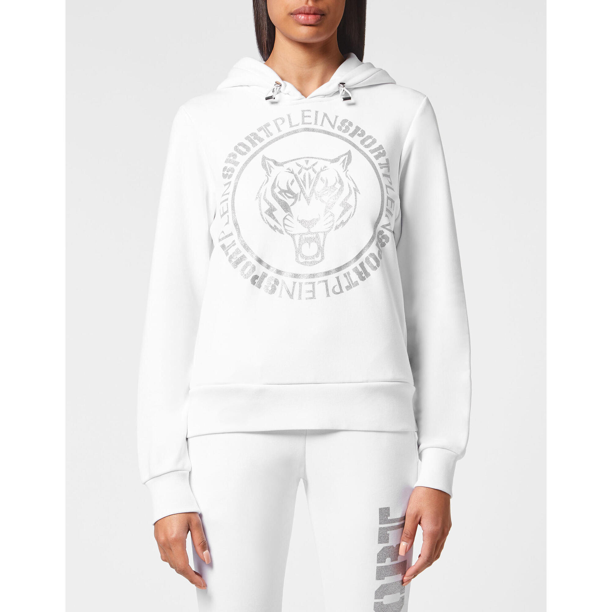 Plein Sport - Sweat À Capuche Tiger - Sweat-shirt - Blanc - Decathlon