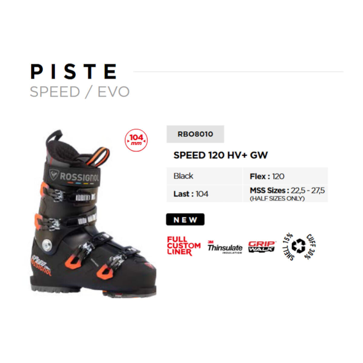 Chaussures De Ski Speed 120 Hv+ Gw Homme 4/5