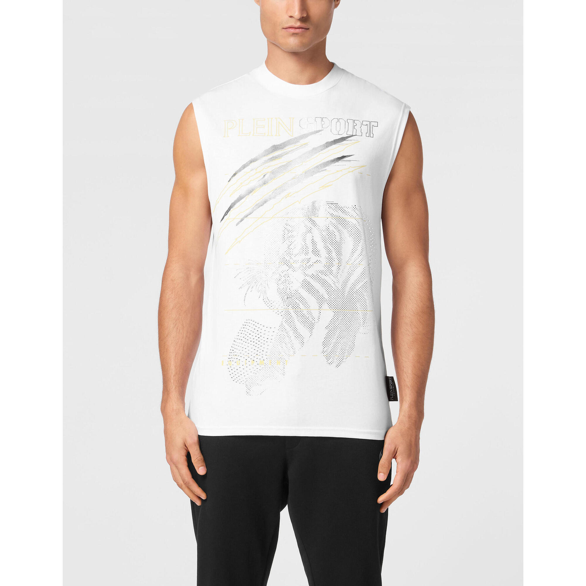 Plein Sport - Débardeur Tiger - Débardeur - Blanc|jaune - Decathlon