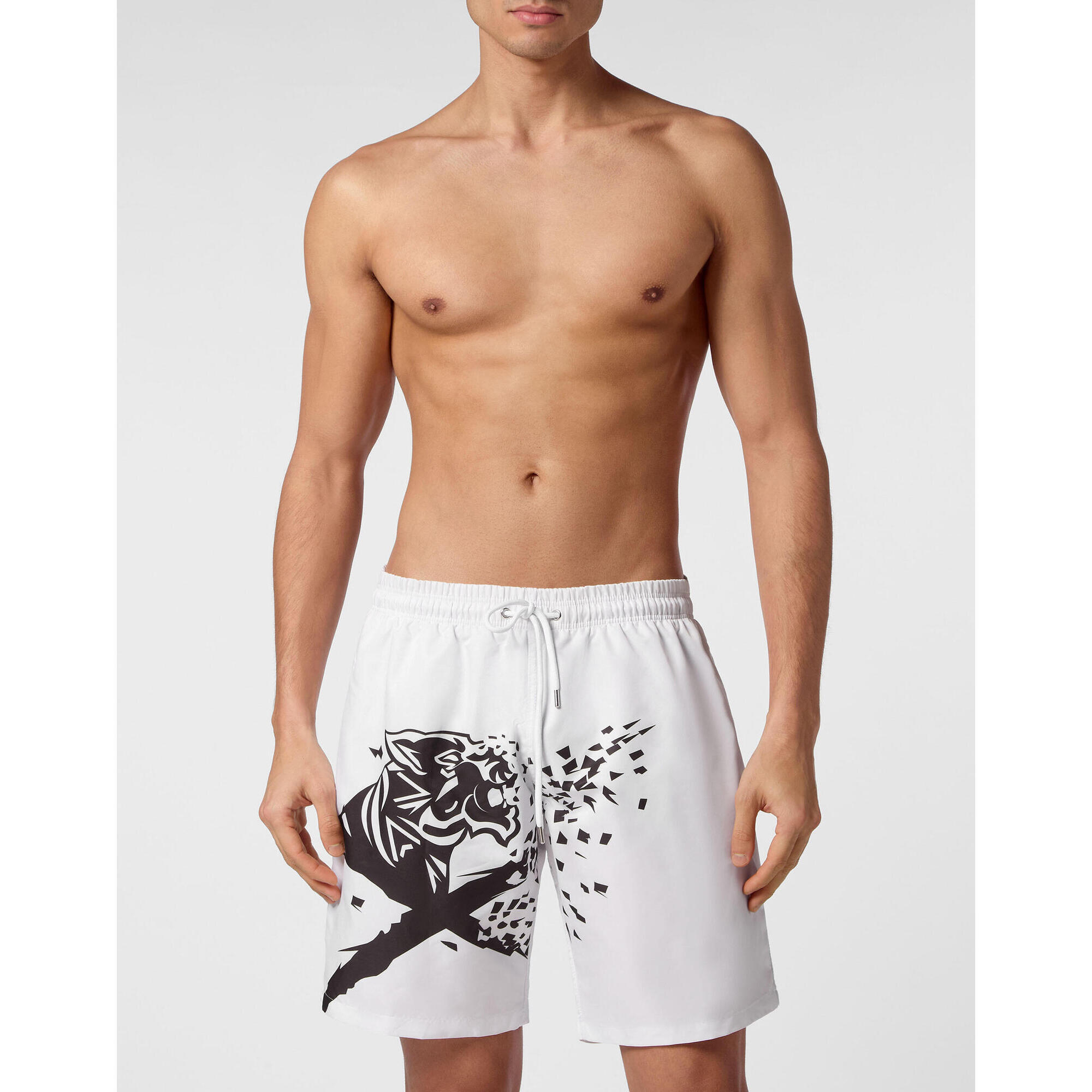 Plein Sport - Maillot De Bain - Caleçon - Blanc|noir - 56 3xl - Decathlon