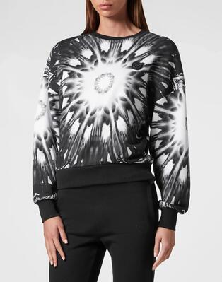 Sweatshirt optical flower women