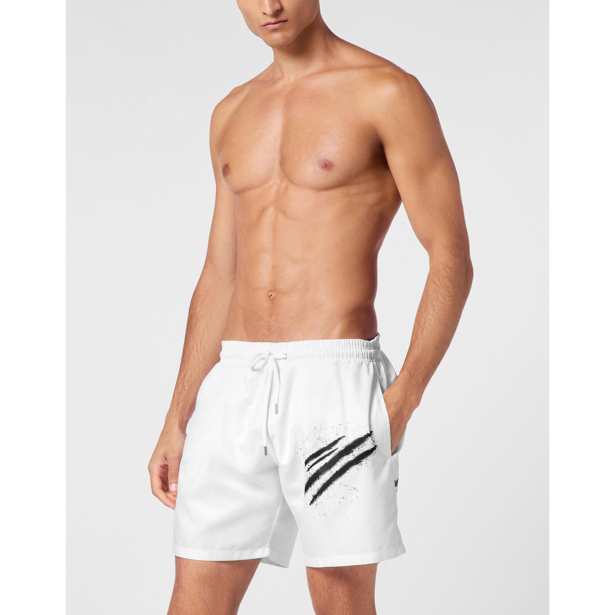 Plein Sport - Maillot De Bain - Caleçon - Blanc|noir - 52 2xl - Decathlon