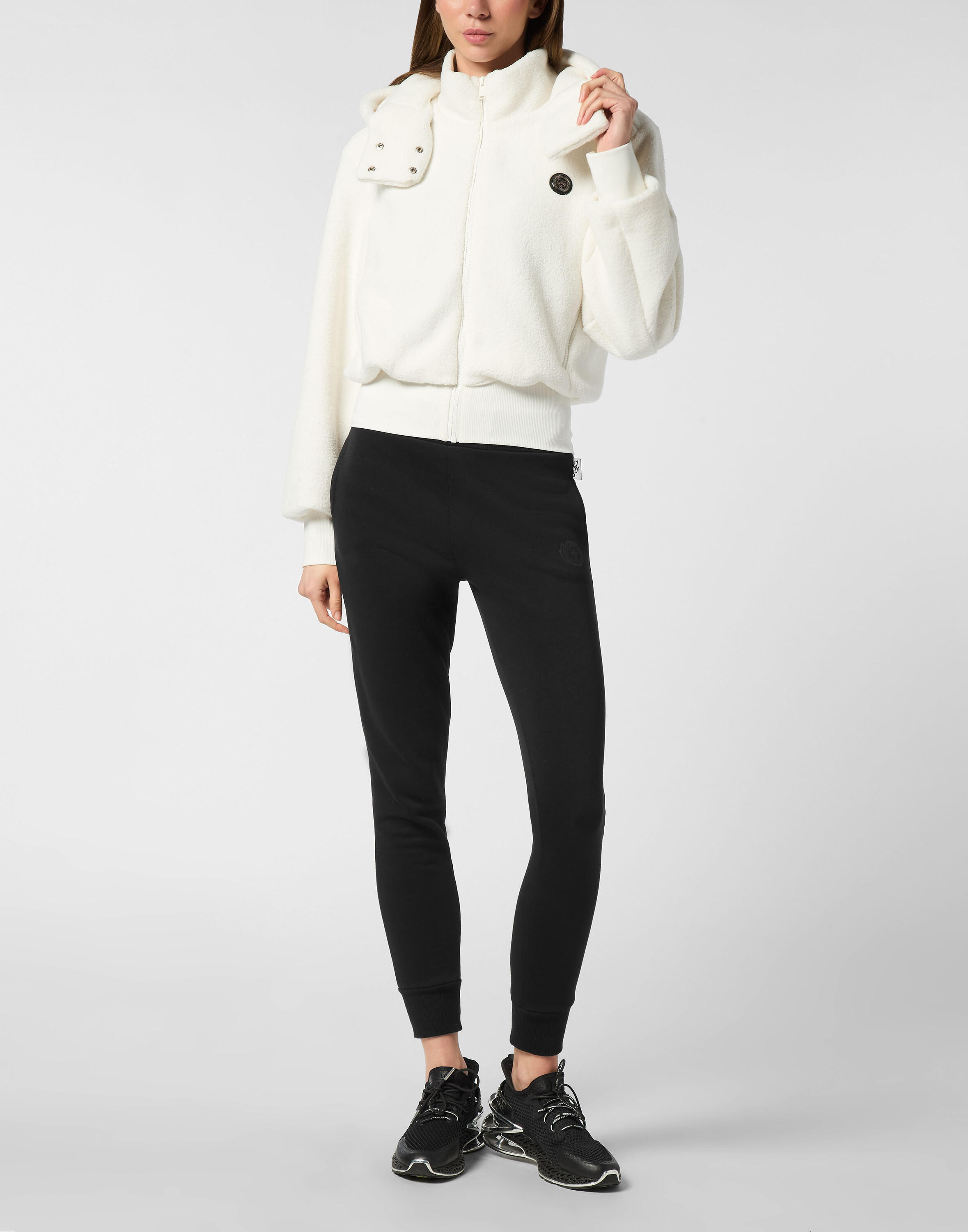 Felpa Con Zip E Cappuccio Women 2/5