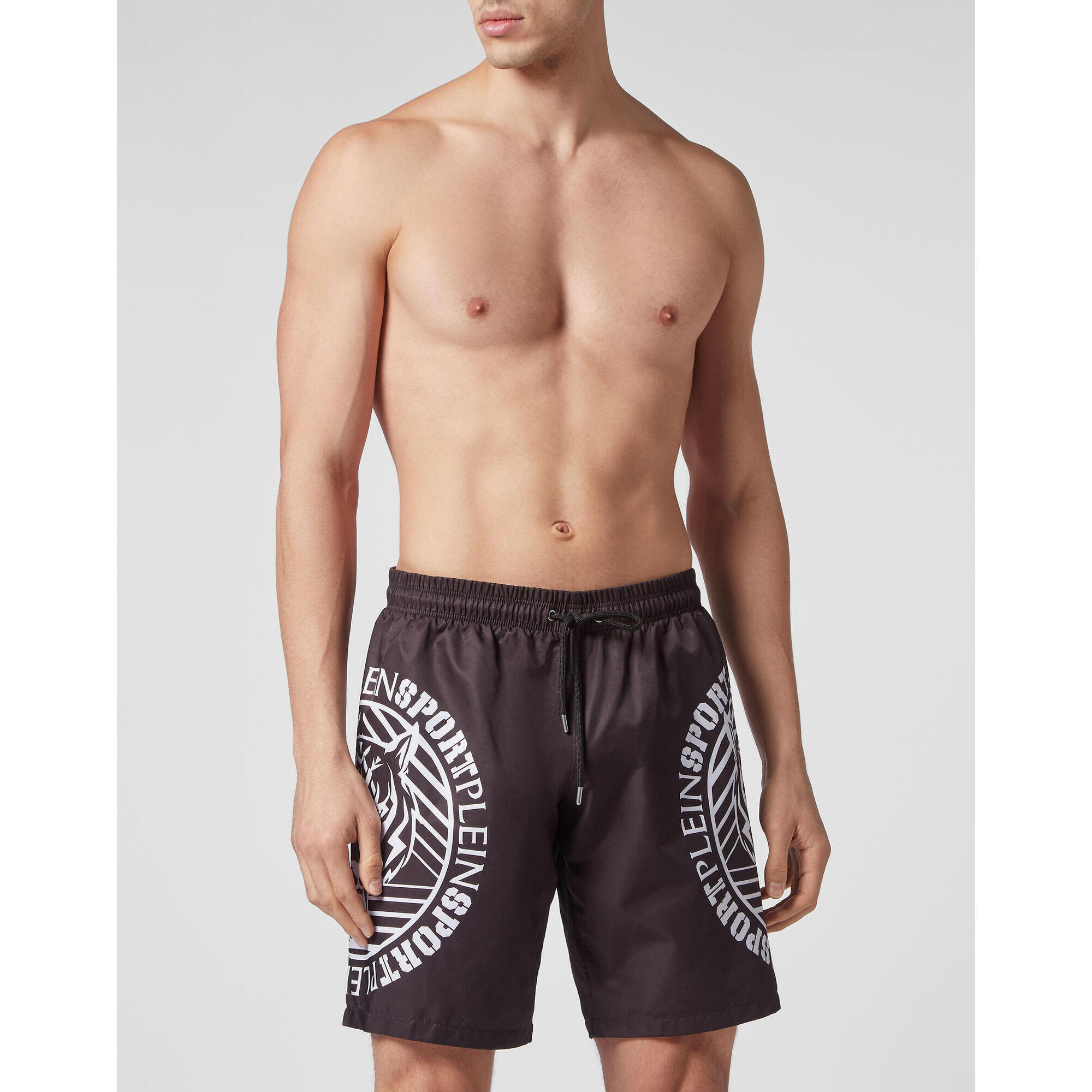 Plein Sport - Maillot De Bain Tiger - Caleçon - Blanc|noir - S - Decathlon