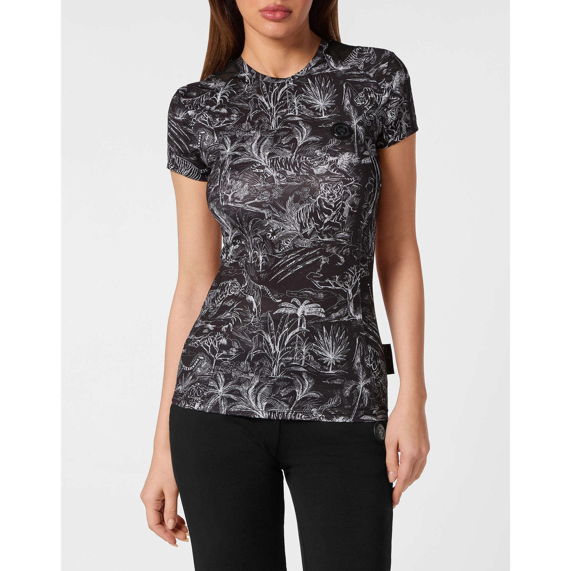 Plein Sport - T-shirt Coupe Slim - T-shirt Manches Courtes - Noir - Decathlon