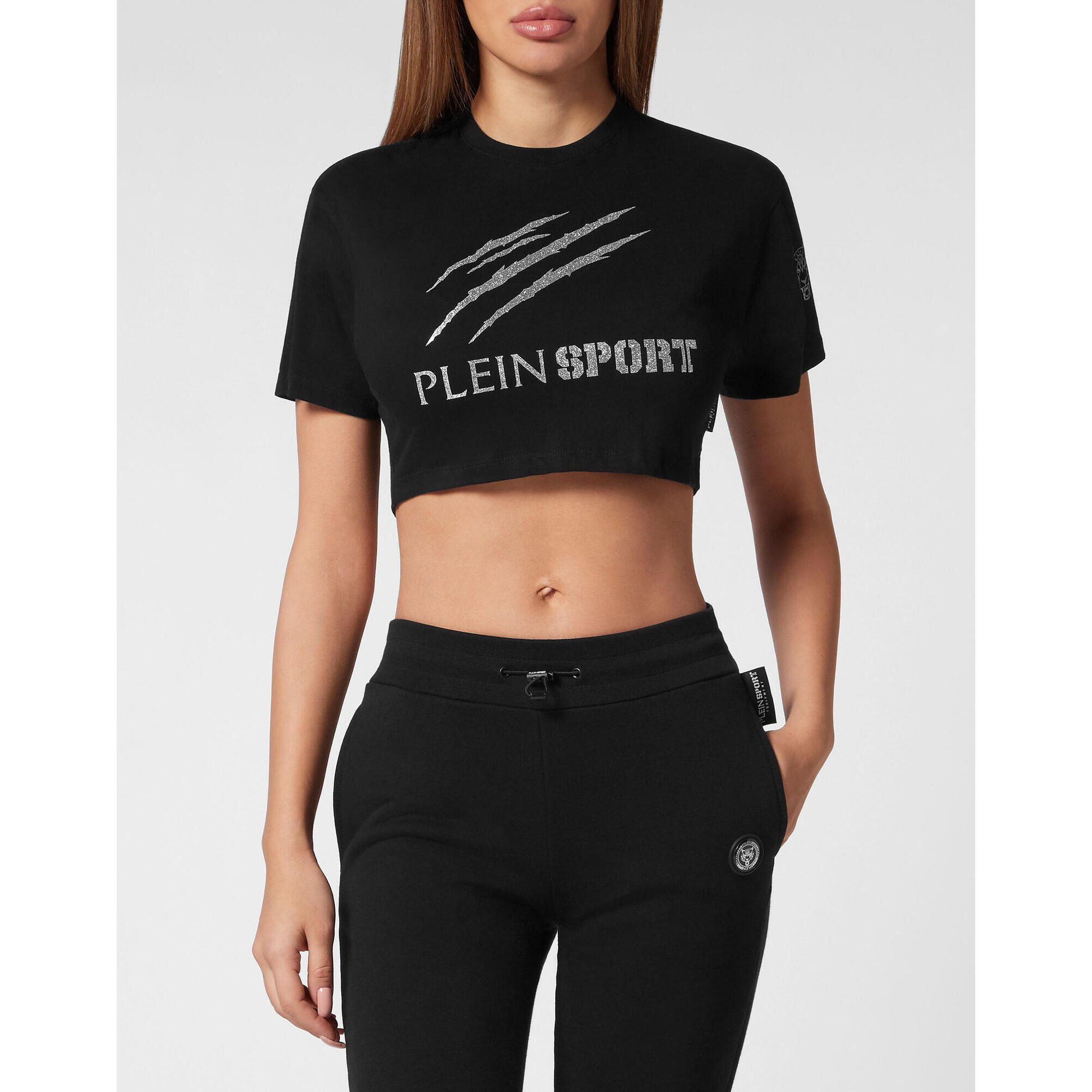 Plein Sport - T-shirt Col Rond Ss Scratch - T-shirt Manches Courtes - Noir - Decathlon