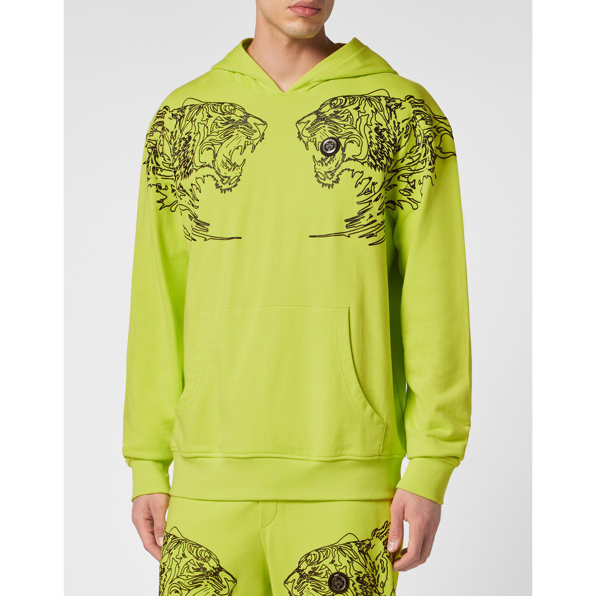 Plein Sport - Sweat À Capuche Tiger - Sweat-shirt - Jaune - Decathlon