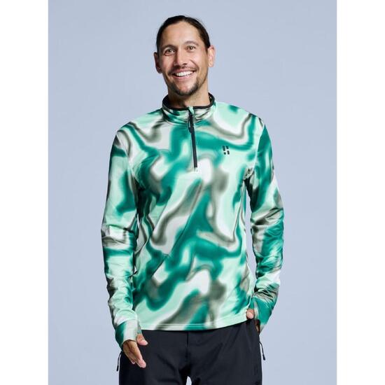 Bluza narciarska - Damska - Cabin Life - Zielonym wielokolorowym