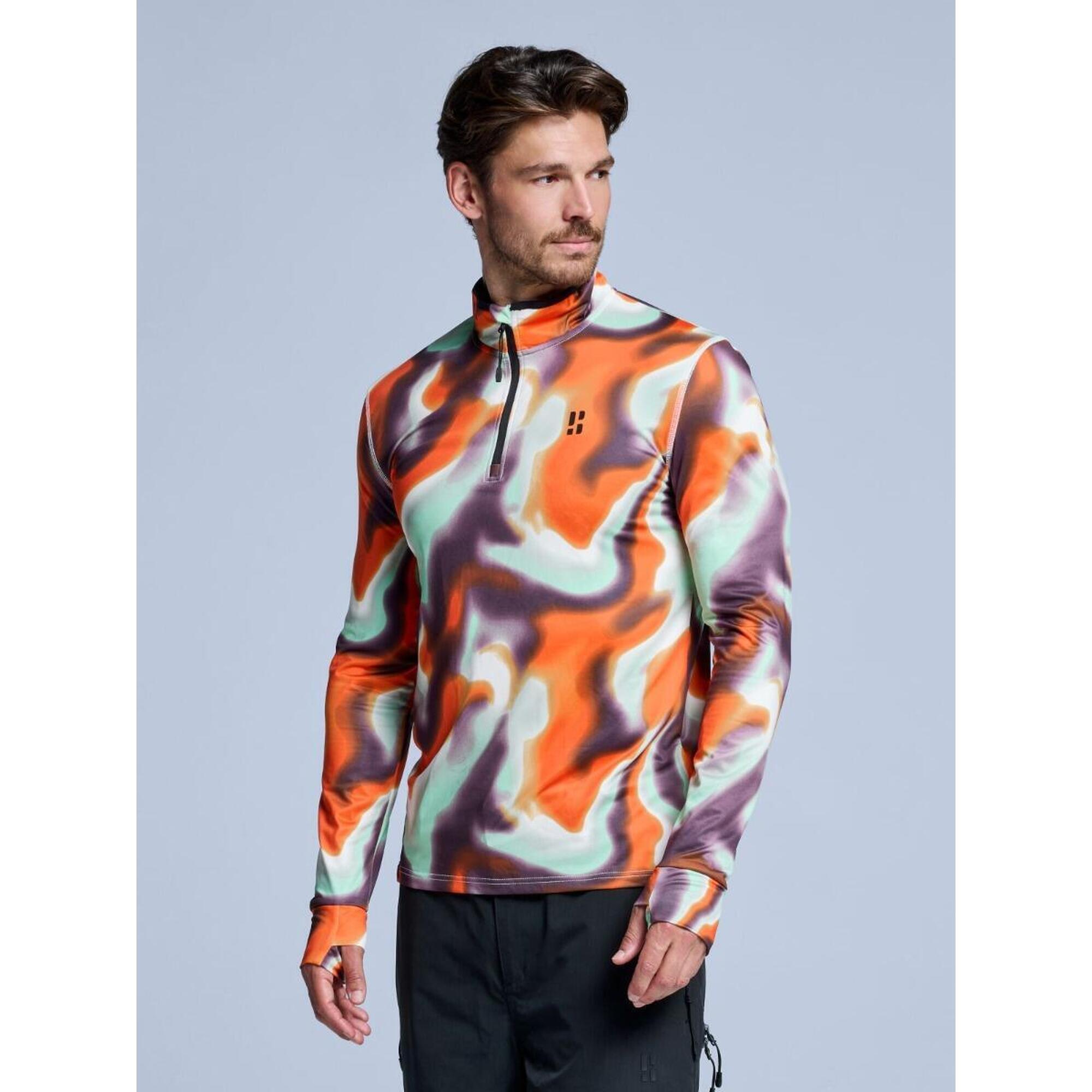 Poederbaas - Pull De Ski - Homme - Cabin Life - Orange Multi - Sous Veste - Orange - Decathlon
