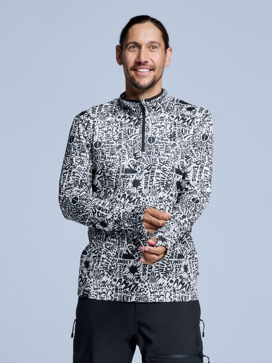 POEDERBAAS Skipullover - Herren - Cabin Life - Weiß