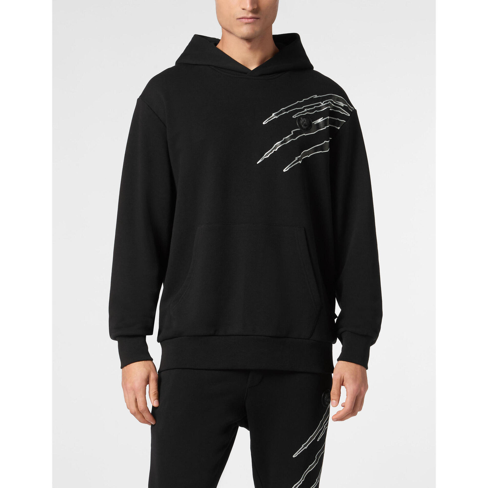 Plein Sport - Sweat À Capuche Scratch - Sweat-shirt - Gris|noir - Decathlon