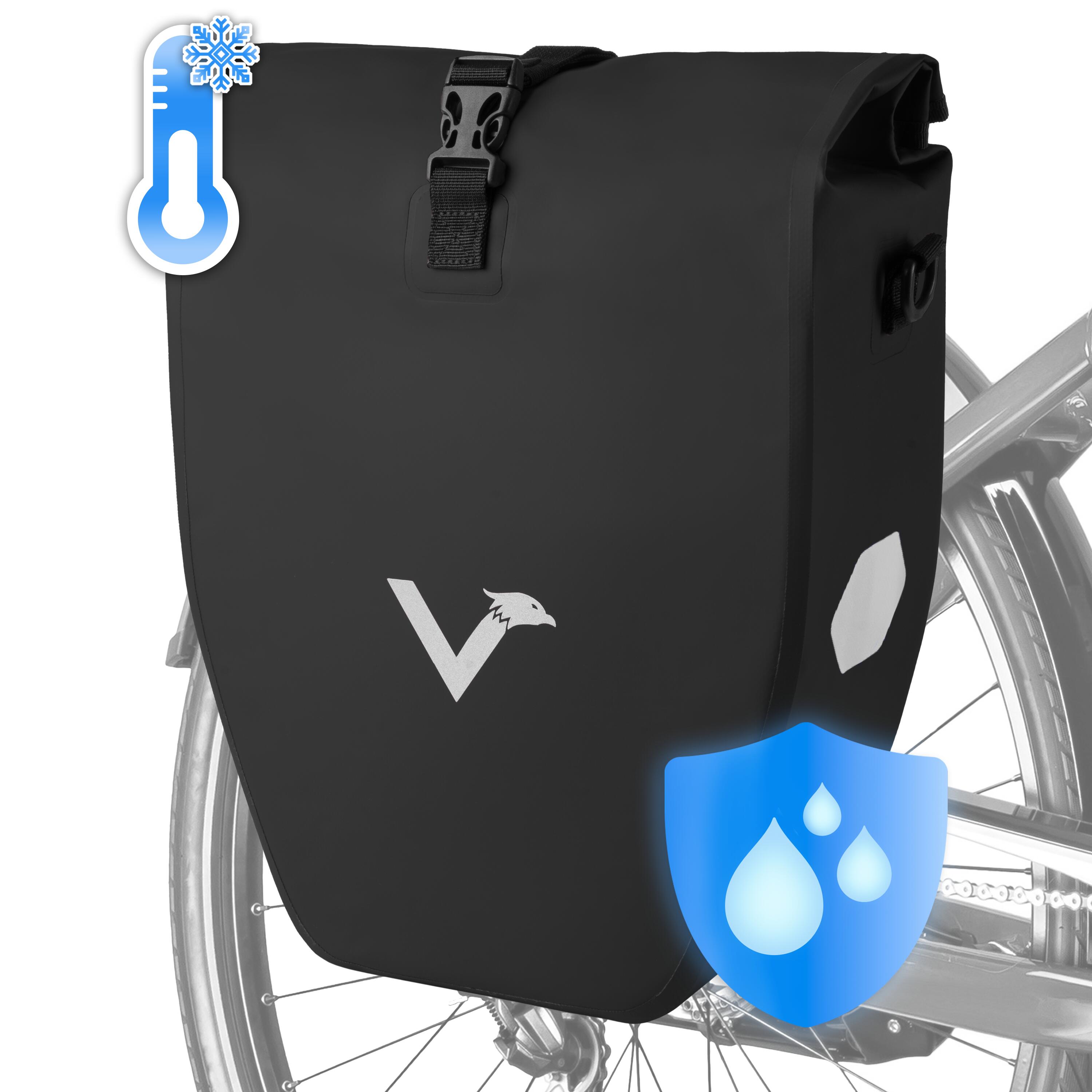 Valkental - Sacoche Velo Sacoche De Porte-bagages Velo Etanche À Vélo 20l Bikepacking - Sacoche Vélo - Noir - 20l - Decathlon