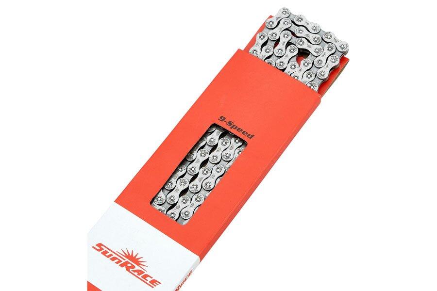 Chaine Sunrace CNM94 Shimano/Sram 9V 116 Maillons Argent 2/2