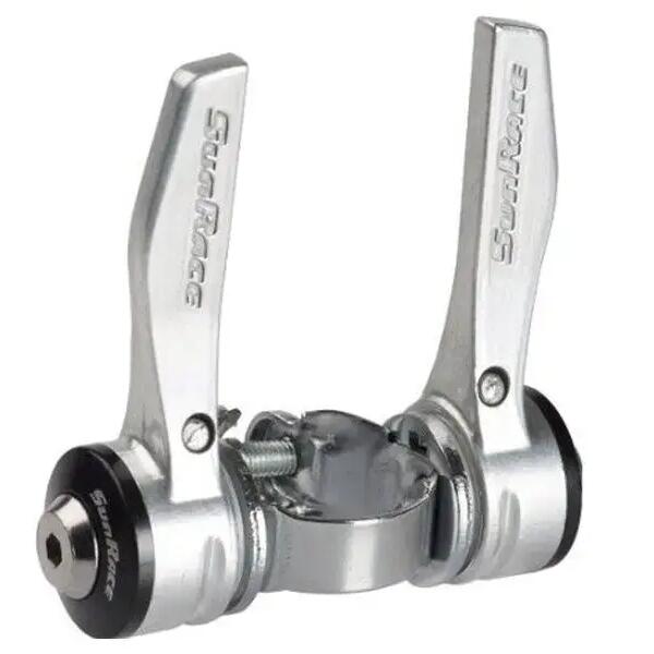 SunRace SLR30 Downtube Shifters 7-Speed R7, 28.6 mm Aluminium, Silver.