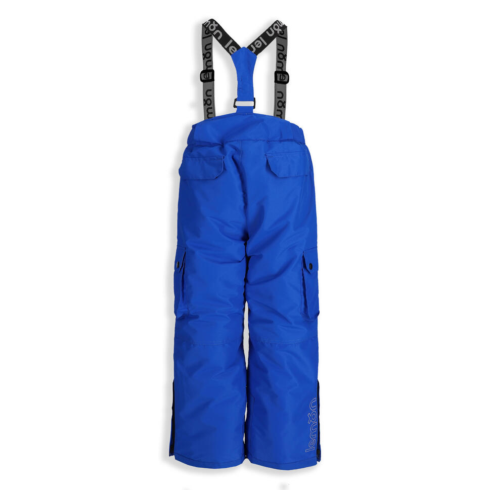 Spodnie narciarskie dziecięce z szelkami Lemon Explore ZL5 kobaltowe