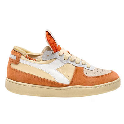 Scarpe uomo Diadora Mi Basket Row Cut pelle scamosciata arancione