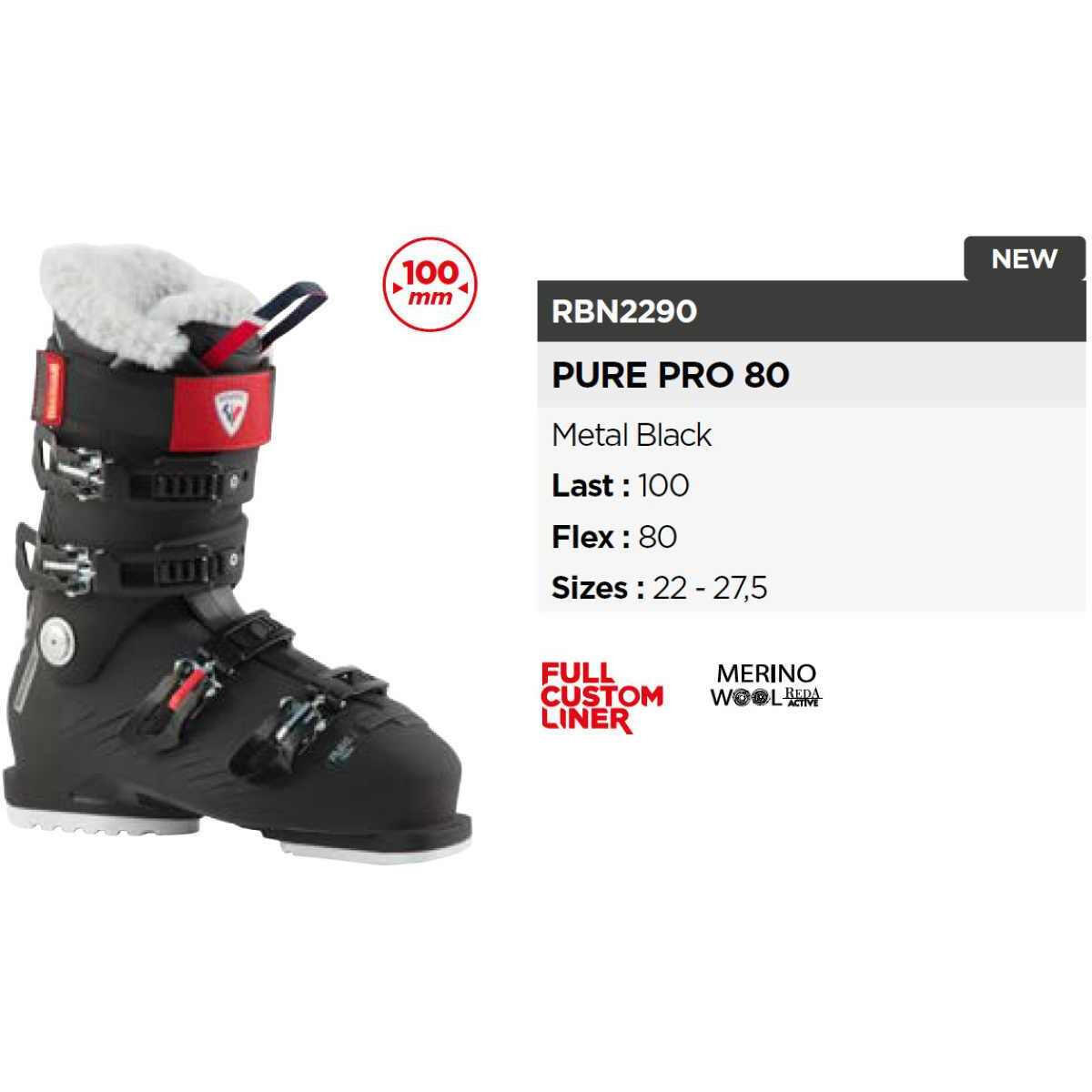 Botas de esqui femininas Rossignol Pure Pro 80 W 3/7