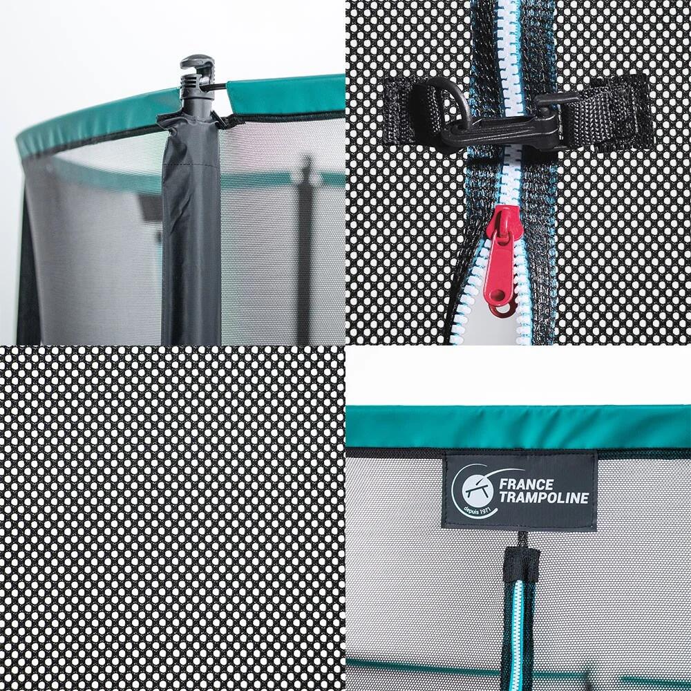 Trampoline Boost’up 490cm - Filet de protection, échelle + Kit d'ancrage 3/8