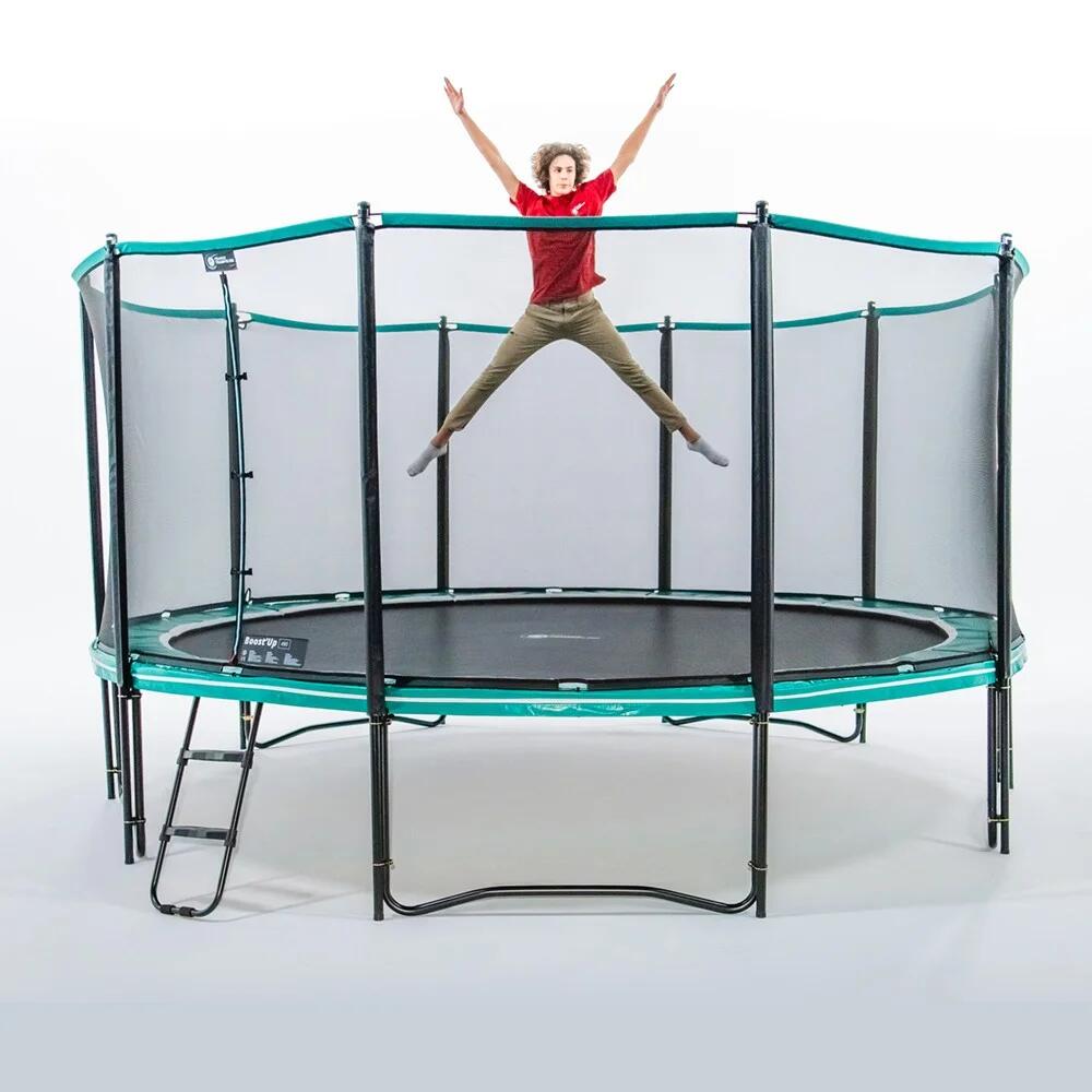 Trampoline Boost’up 490cm - Filet de protection, échelle + Kit d'ancrage 2/8