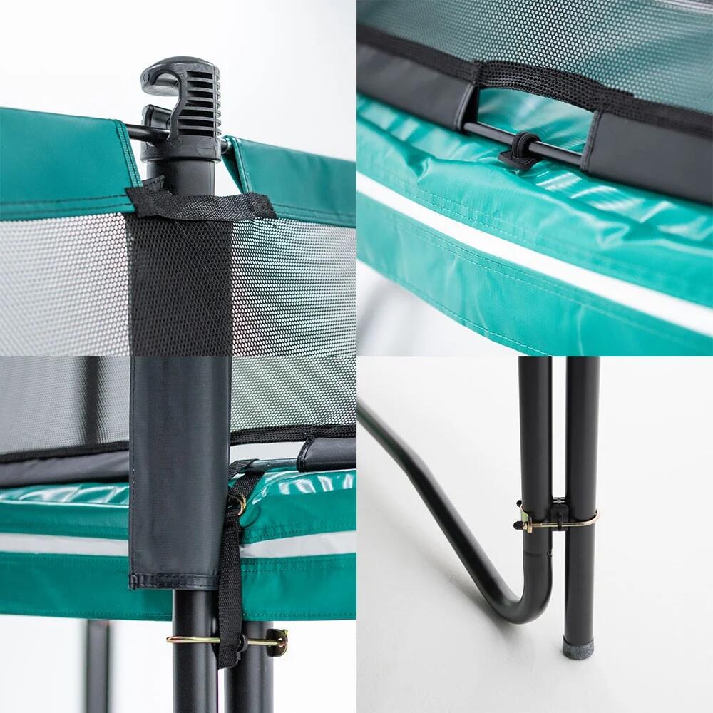 Trampoline Boost’up 490cm - Filet de protection, échelle + Kit d'ancrage 4/8