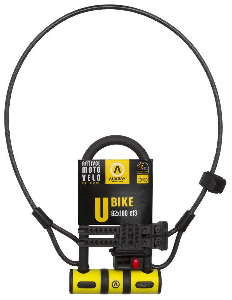 Urządzenie zabezpieczające przed kradzieżą u + kabel Auvray Bike U 82X147 C. 100