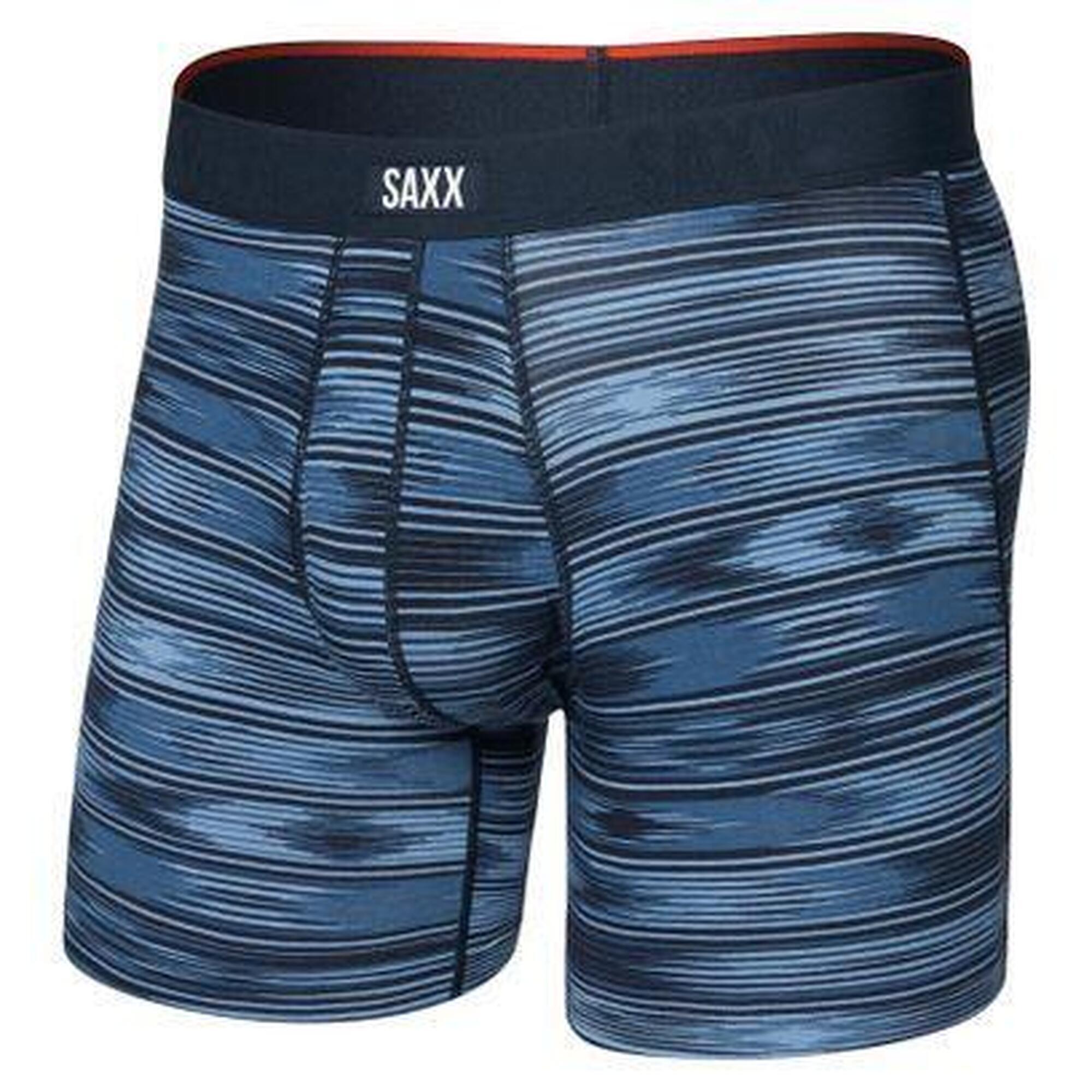 Saxx - Boxer Saxx Vibe Xtra Soft Comfort Ikat Stripe/bleu - Caleçon - Bleu - Decathlon