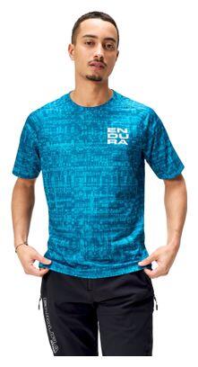 T-Shirt Manches Courtes Homme Endura Grid Edition Limitée Bleu