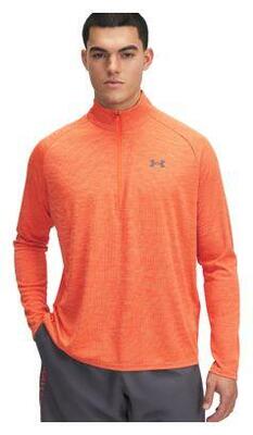 Under armour tech 1/2-zip heren top oranje