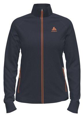 Polaire Femme Odlo Full Zip Berra Bleu Foncé