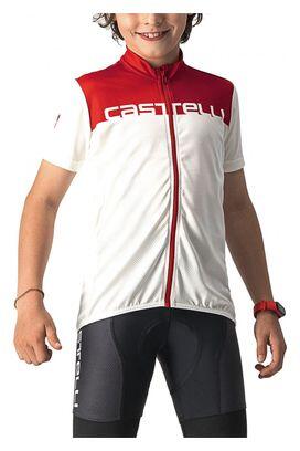 Maglia Bambino Castelli Neo Prologo Bianco/Rosso — 10 anni