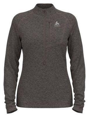 Dames fleece odlo tencia 1/2-rits grijs