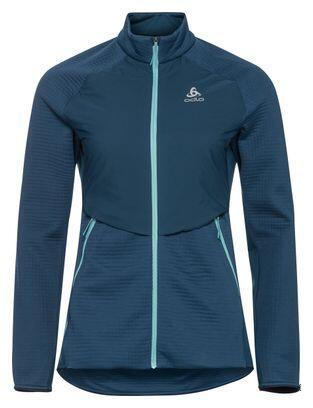 Polaire Thermique Zippé Odlo Sesvenna Hybrid S-Thermic Bleu Femme