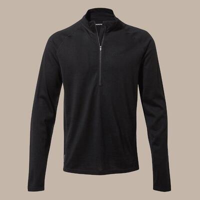 Herren Wandern Fleece - Expert Merino Half Zip Long Sleeved Baselayer