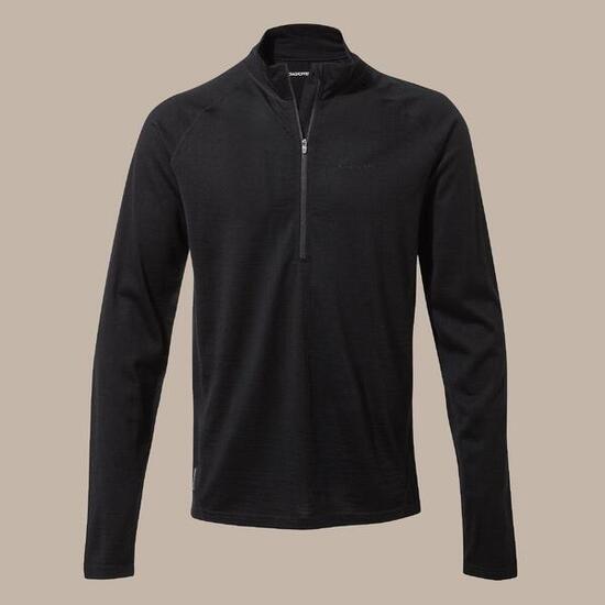 Herren Wandern Fleece - Expert Merino Half Zip Long Sleeved Baselayer