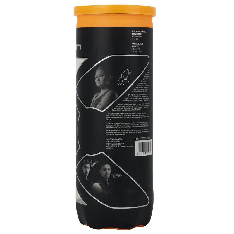 3-pack Nox Pro Titanium Padel Balls