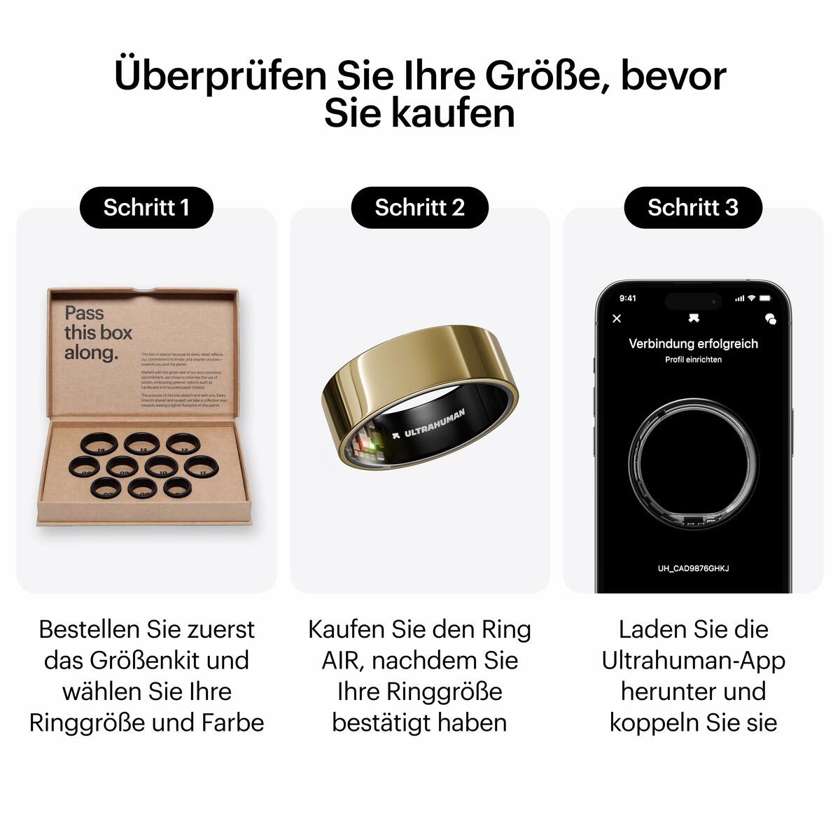 AIR Smart Ring, Bionic Gold - Größe 6 2/7