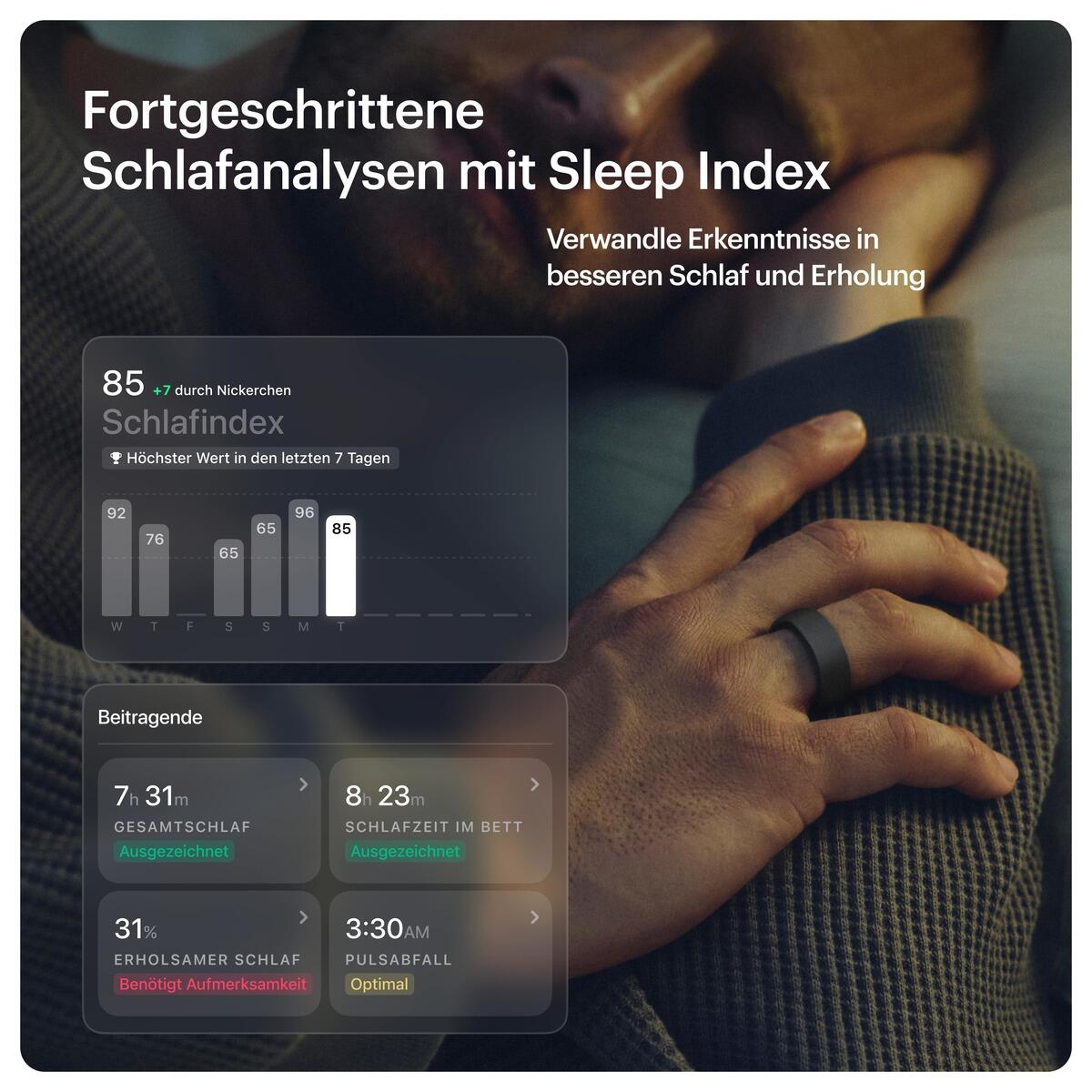 AIR Smart Ring, Matte Grey - Größe 11 5/7