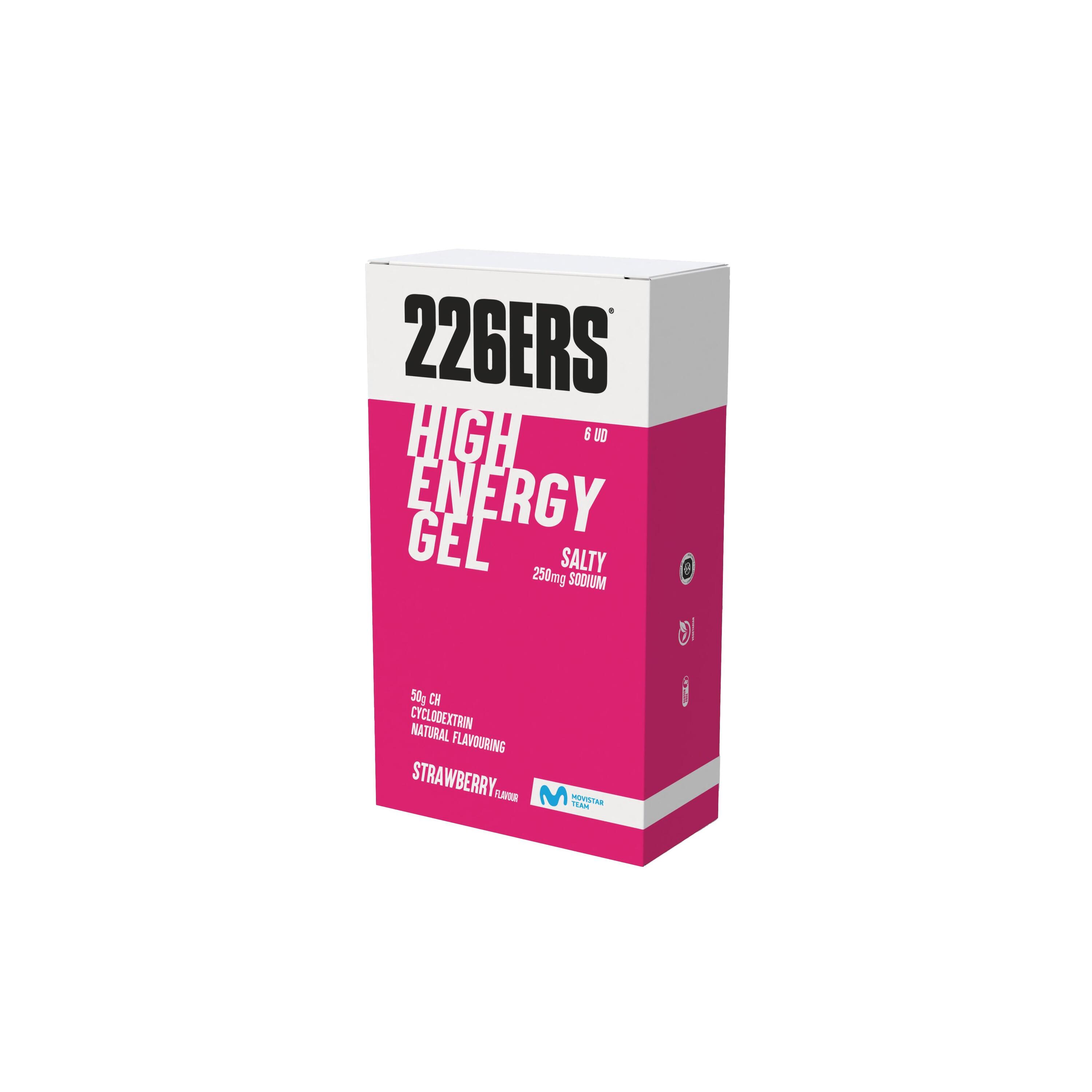 226ERS BOX - 6 HIGH ENERGY GEL 76gMorango Salgado
