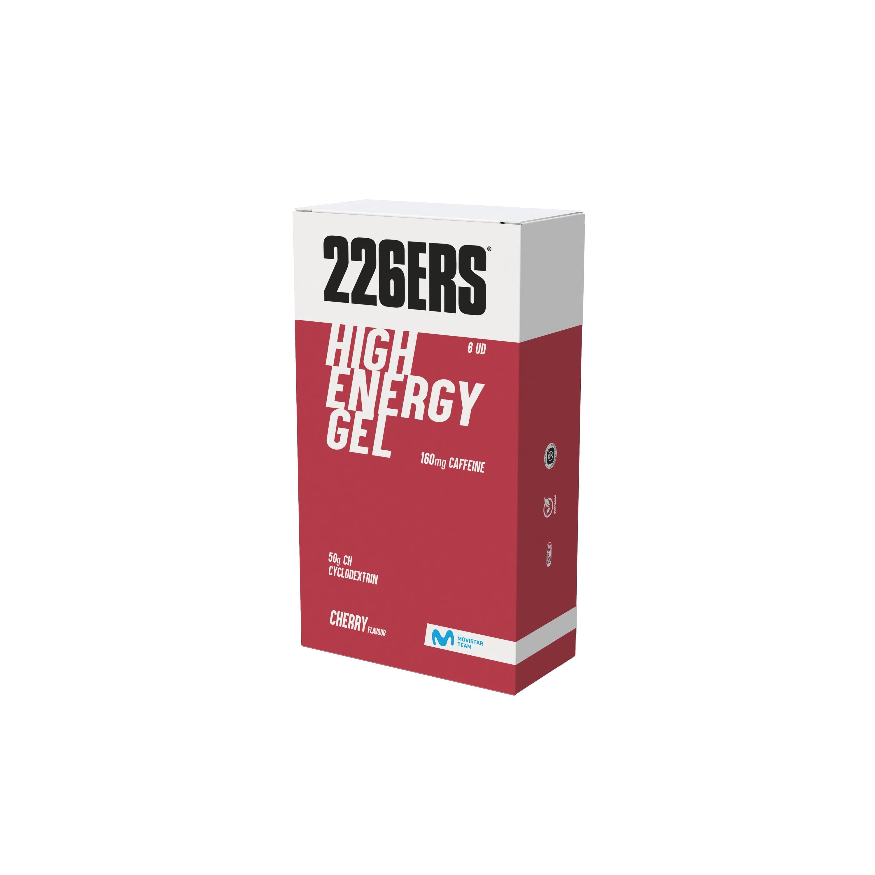 226ERS BOX - 6 HIGH ENERGY GEL 76gCereja - Cafeína